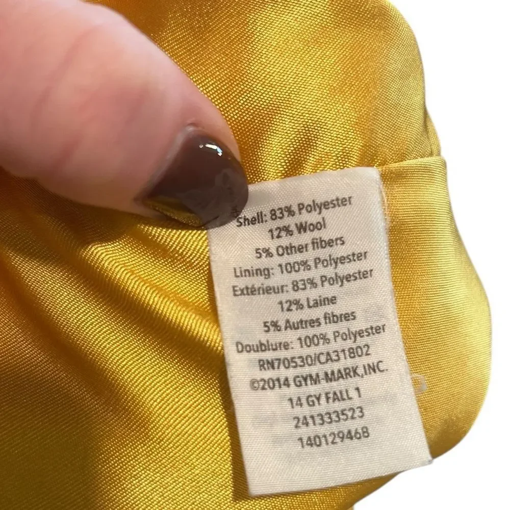 Gymboree Girls Wool Blend Tweed Jacket Mustard Yellow Size 7/8
